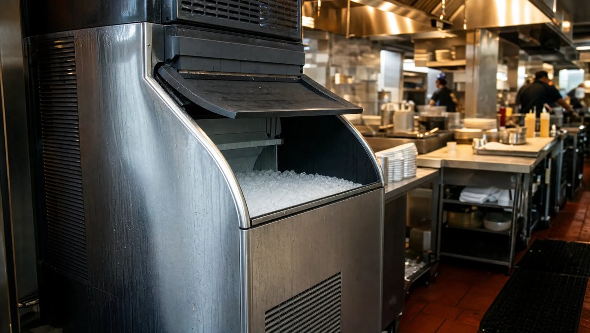 Ice machine struggling in a hot kitchen