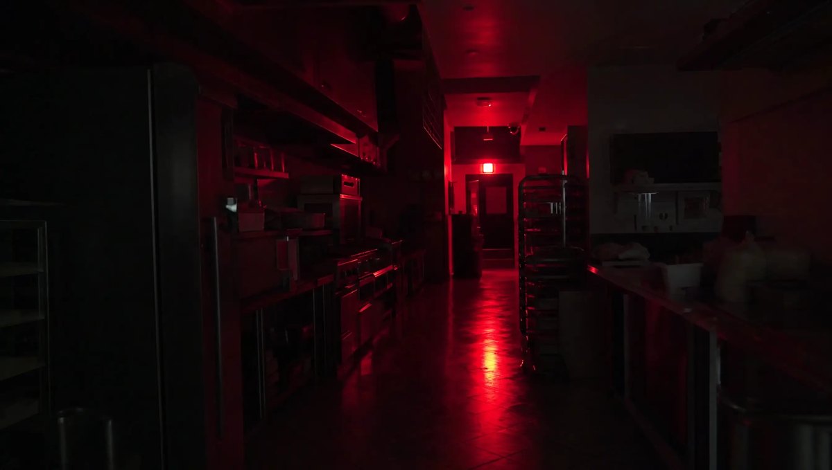 Commercial kitchen during a power outage